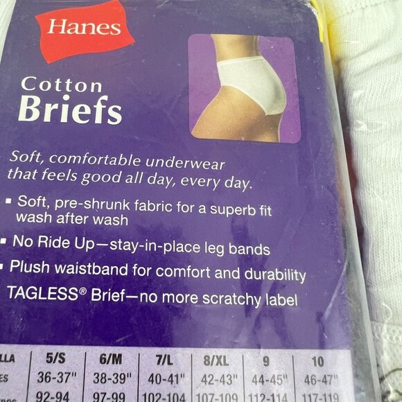 Hanes Women's Briefs 22 Pair Size 8 XL White Cotton Tagless - Picture 2 of 7